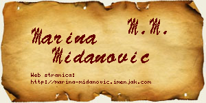 Marina Midanović vizit kartica